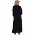 Front open Cardigan abaya- Black color